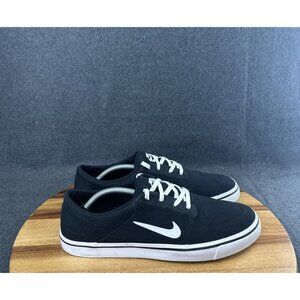 NIKE SB Portmore Canvas Shoe Black / White Style 723874 003 Mens Size 13